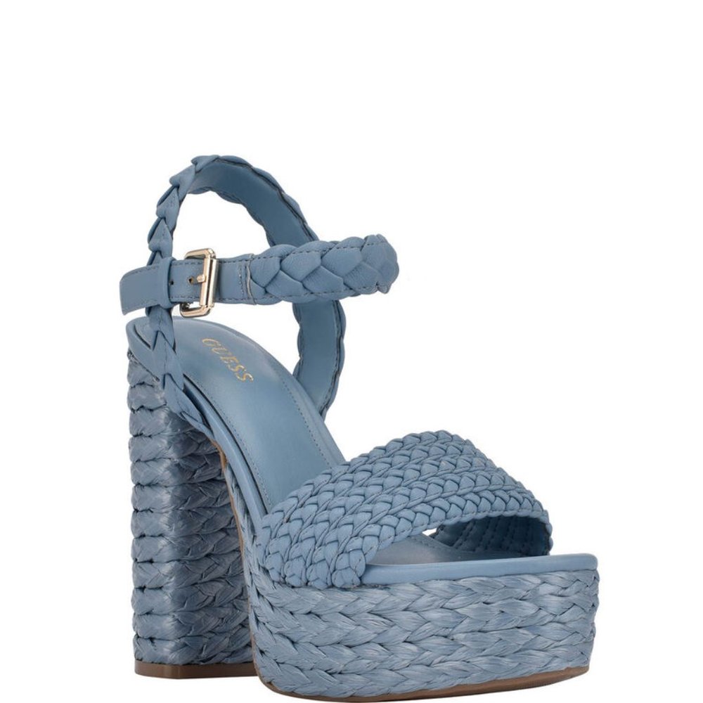 Guess Blue Braided Platform Heels